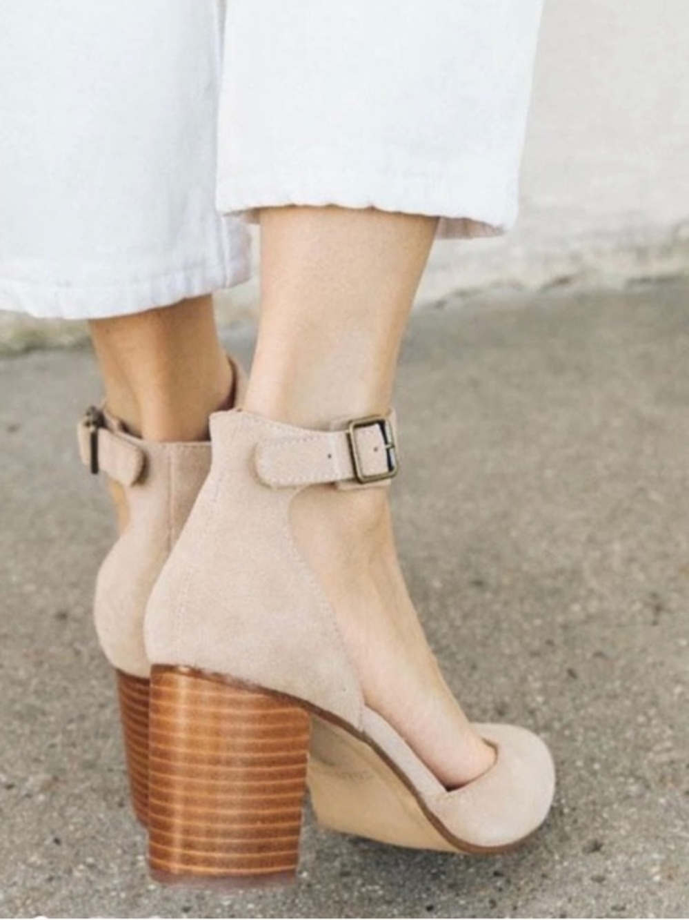 Like New Soludos Gemma suede leather block heel (2.75”) pumps
